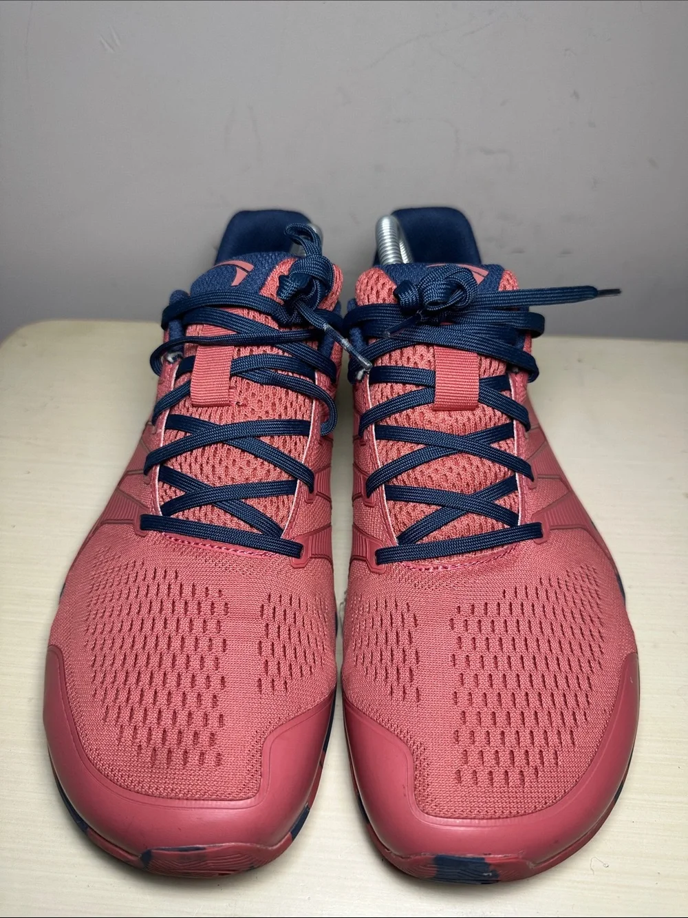 Inov-8 mens bare-xf boomerang Coral Pink and Navy Trail Sneakers